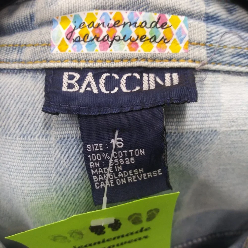 2442 Jeaniemade Size 16 (XL) Baccini Upcycled Jean Dress - Picture 11 of 11